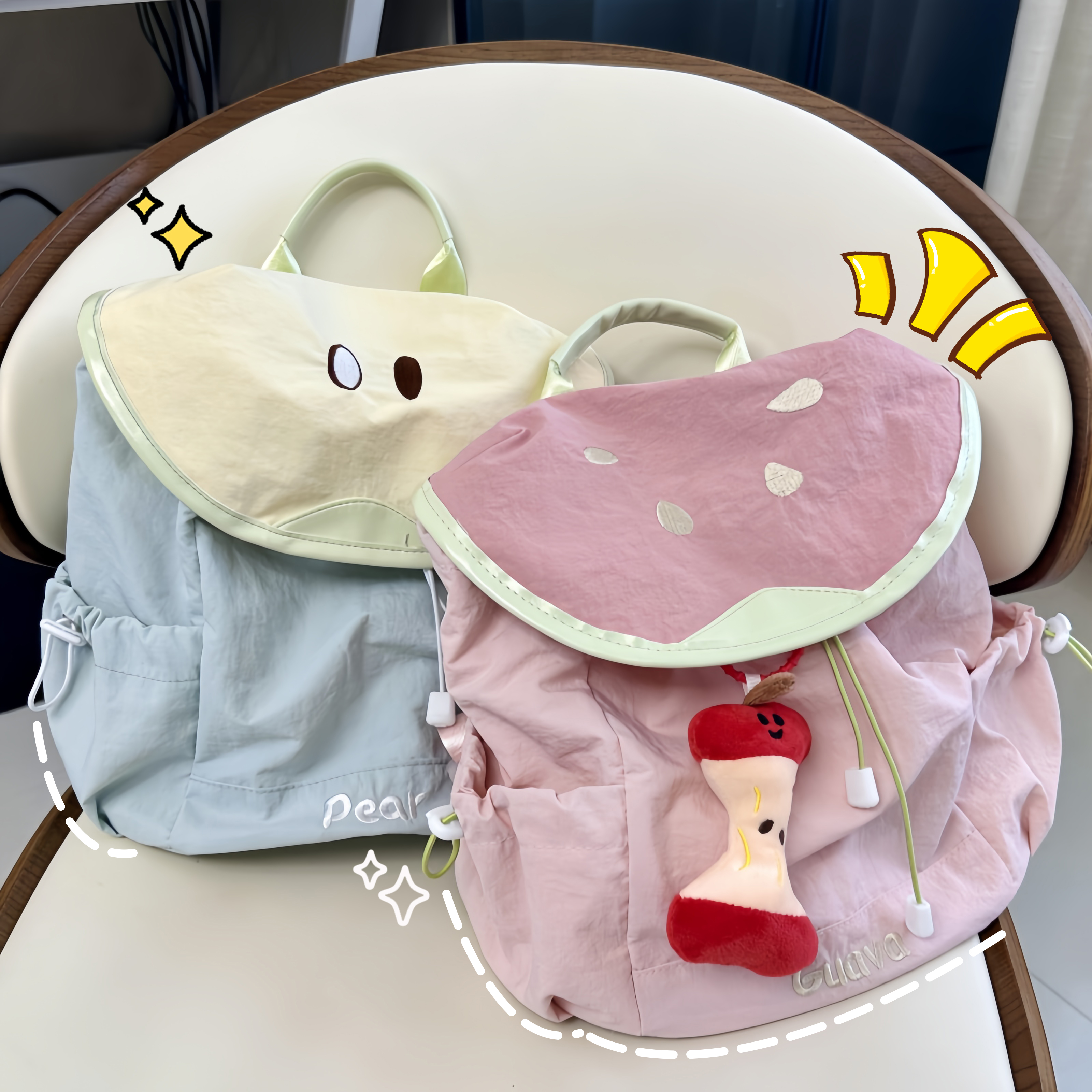 韩系书包双肩包女大学生大容量清新2025新款撞色单肩包多功能小巧