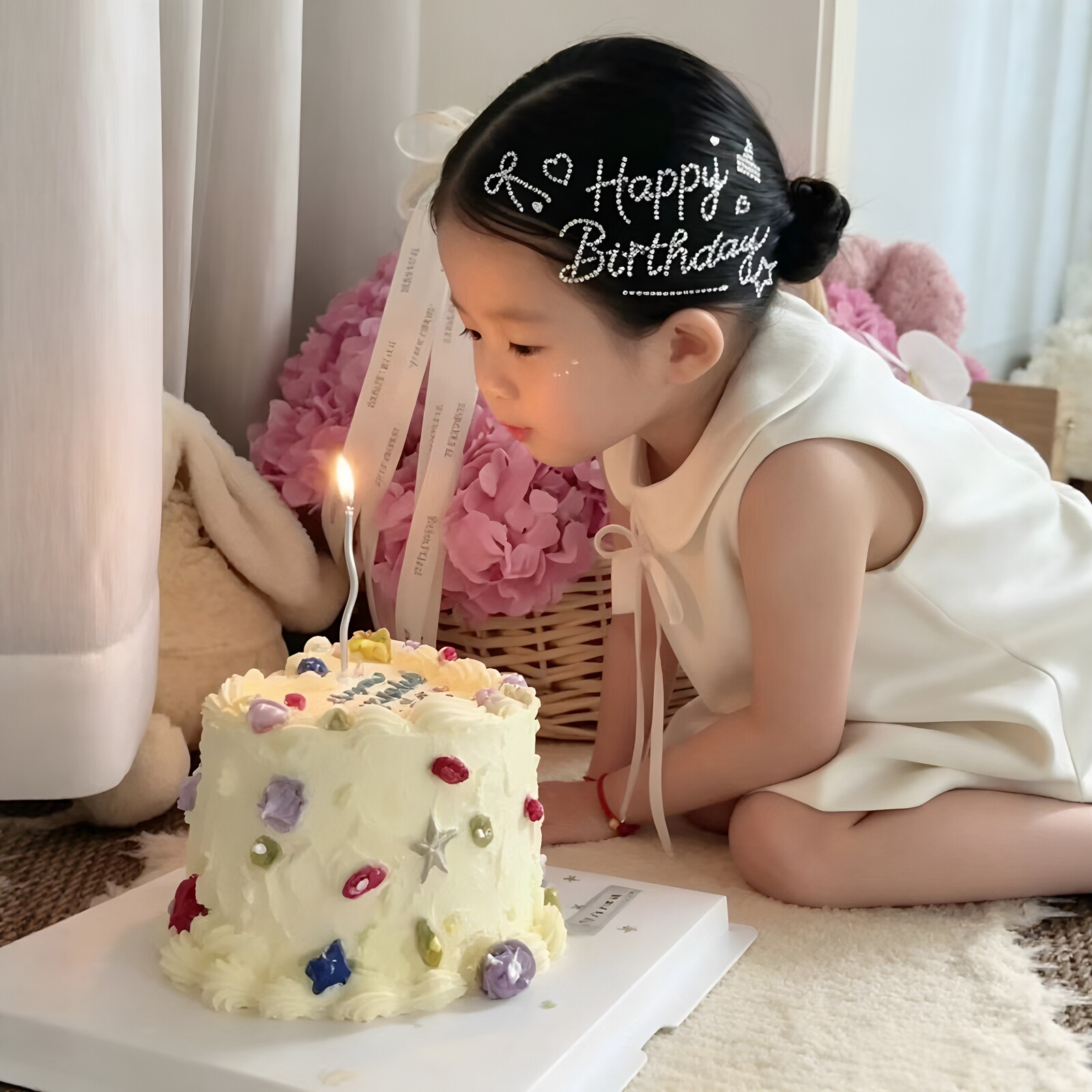 儿童闪钻字母DIY贴纸生日拍照