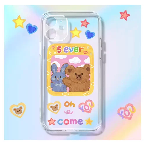 卡通可爱适用1ini15promax透明软壳678plus/xr