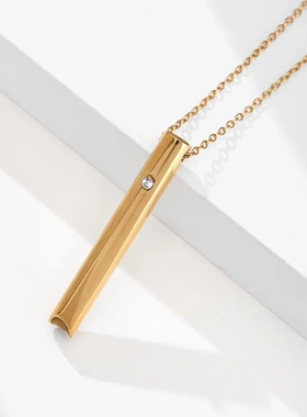 镶钻冥想口哨项链正念吊坠调节呼吸缓解焦虑不锈钢饰品配饰