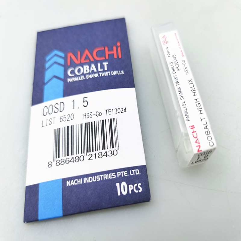 日本不二越NACHi 钻头L6520高钴麻花钻不锈钢用直柄钻1-13mm原装
