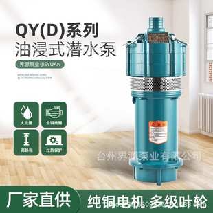高压清水泵 QD家用多级潜水泵农用高扬程灌溉深井抽水泵小老鼠立式
