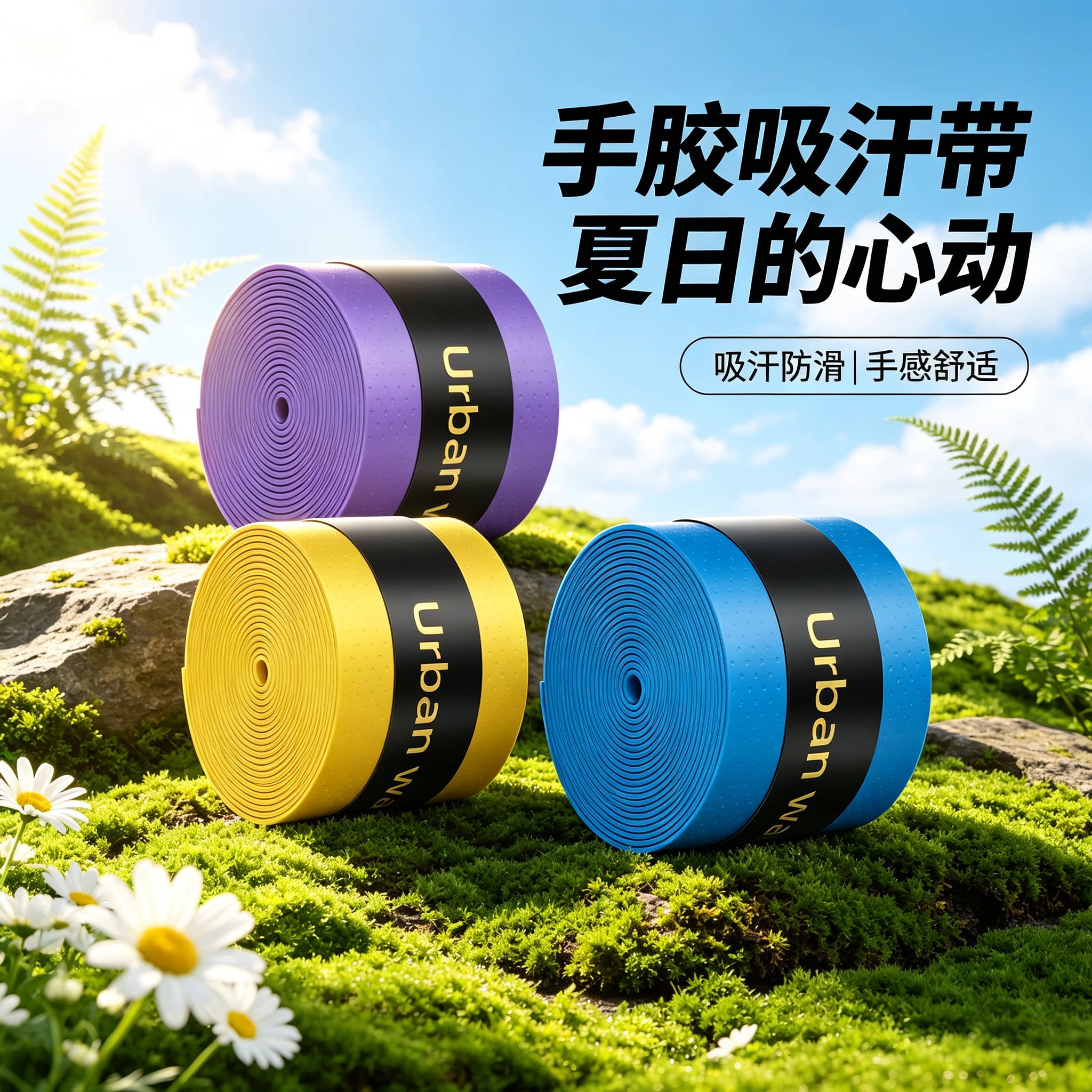 超实用！羽毛球拍防滑吸汗缠把带图片