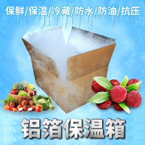 冷链包装纸箱现货生鲜水果蔬菜泡沫箱粽子保鲜杨梅摆摊铝箔保温箱