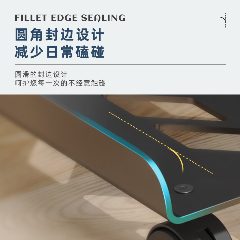 电脑主机托架可移动机箱底座x带滑轮主机置物架家用办公室电脑托