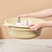 OEM ODM定制折叠盆塑料盆可印字员工福利企业礼赠加厚学生洗脸盆