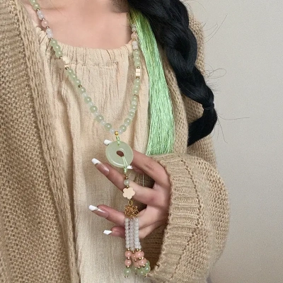 古风汉服璎珞项链长流苏复古百搭高级感明制项饰新中式马面裙配饰