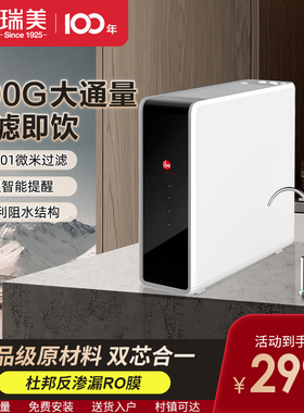 Rheem瑞美净水器600G通量厨房家用厨下式直饮净水 RWRR-1600E1