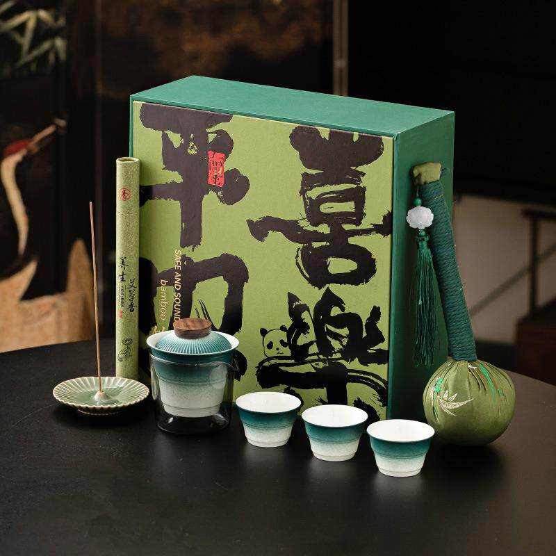 高档功夫茶具套装伴手礼创意实用小礼物送领导长辈客户线香插礼品