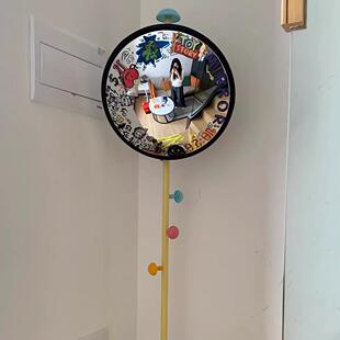 室内广角镜衣架凹凸镜diy自制挂衣服门口装饰摆件拍照神器全身镜