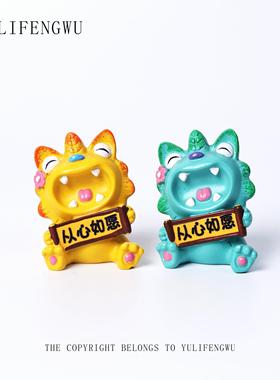 鱼里风物｜从心如愿瓦猫摆件小号云南非遗文创办公室桌面装饰礼物