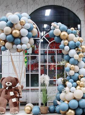 暮光蓝色气球链组合复古小清新生日派对求婚表白店铺庆典场景布置