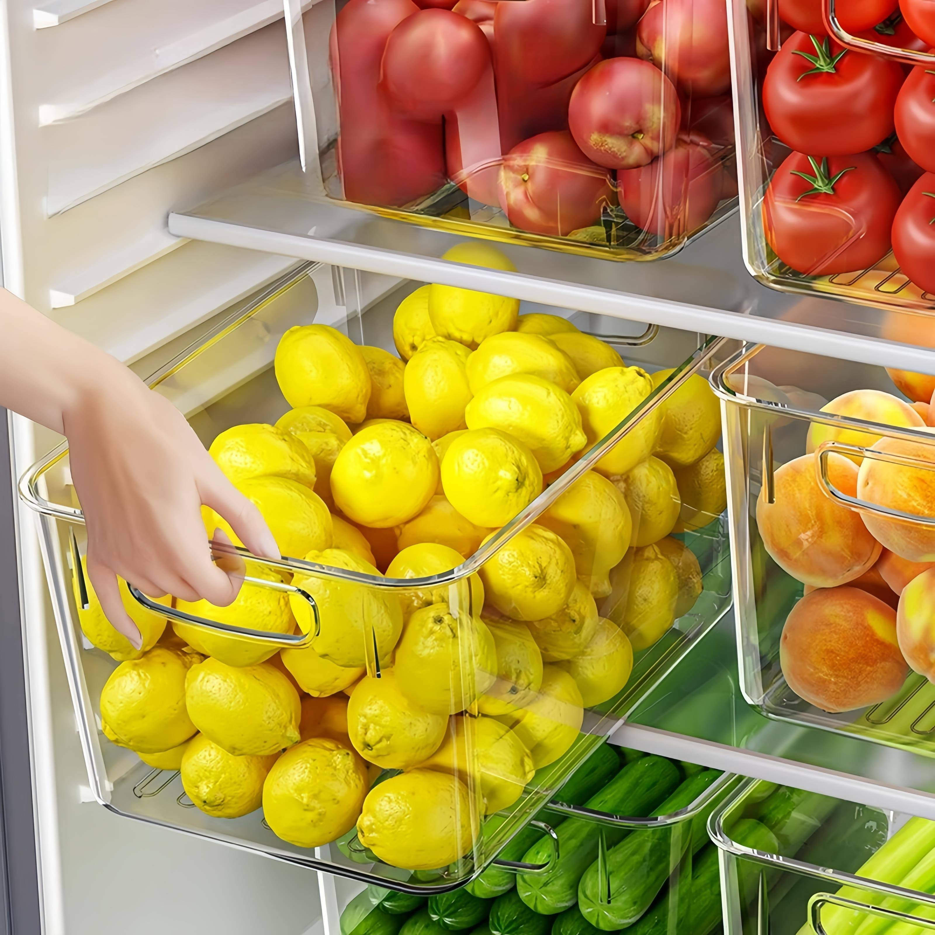 大容量亚克力冰箱保鲜盒透明抽屉式食品级整理神器蔬菜鸡蛋收纳盒