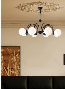 法式覆古黑色吊灯客厅主灯vintage美式高级感主卧室房间灯饭厅灯