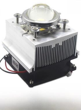LED 散热器30W50W100W大功率LED散热器加风扇12V 44mm玻璃透镜