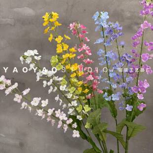 仿真油菜花 线条状花材田园风商场美陈装饰假花家居摆放仿真花