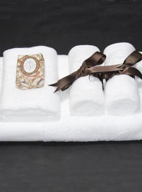 展厅小方巾丝带浴巾绑带毛巾纯白样板房卫生间软装浴室柜浴缸摆件