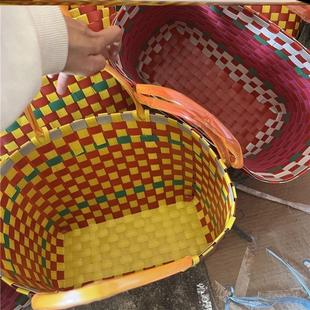 家用收纳工具篮 5个农村手工 编织买菜篮 结实耐用