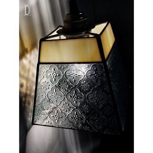 日式侘寂风海棠花玻璃长线床头灯复古创意个性创意玄关卧室小吊灯