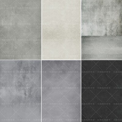 现货直发灰色系喷绘背景肖像高级感油画布写真商拍灰色肌理墙喷绘