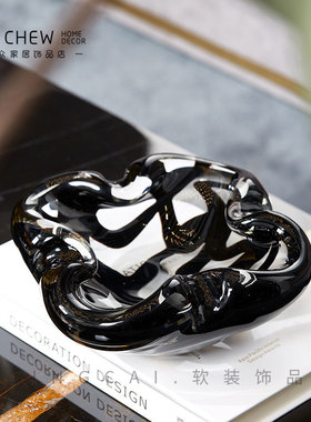 轻奢现代创意旋转高端彩色烟x灰缸客厅餐桌家居软装茶几饰品摆件