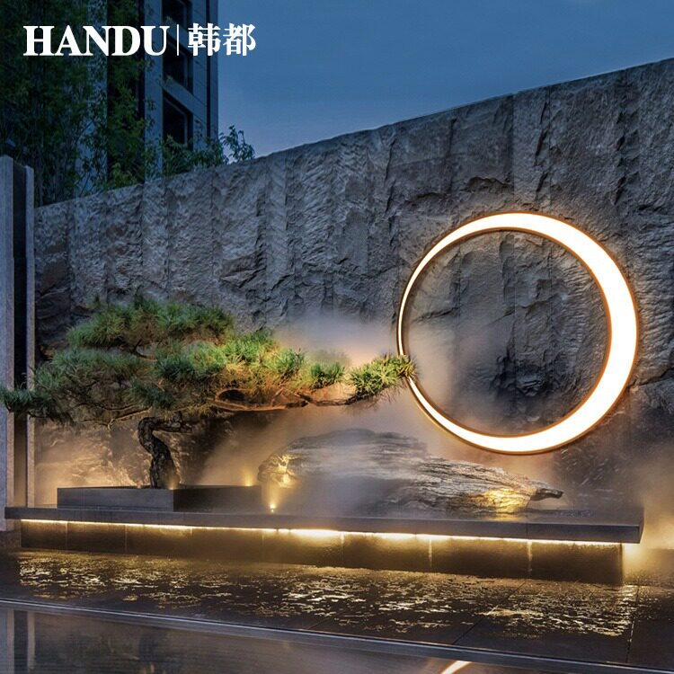 户外壁灯防水太阳能庭院灯别墅花园露台壁灯玄关外墙装饰灯月亮灯