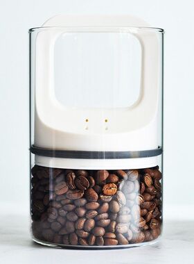 抽真空密封罐咖啡豆保存罐高硼硅玻璃单向排气咖啡粉便携养豆储存