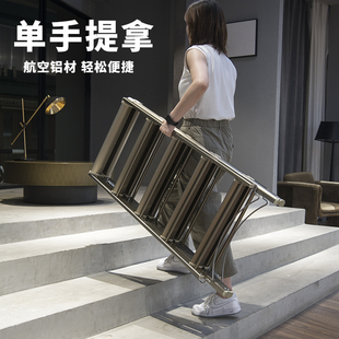 和顺新晾衣架梯子家用折叠加厚人字阳台落地衣架室外家用折叠两用