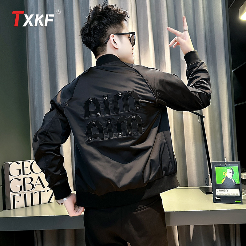 潮牌美式棒球服外套男士2025新款春秋冬季高级感痞帅飞行夹克男款,男装,夹克,淘宝优惠券,粉丝福利购,淘宝优惠卷