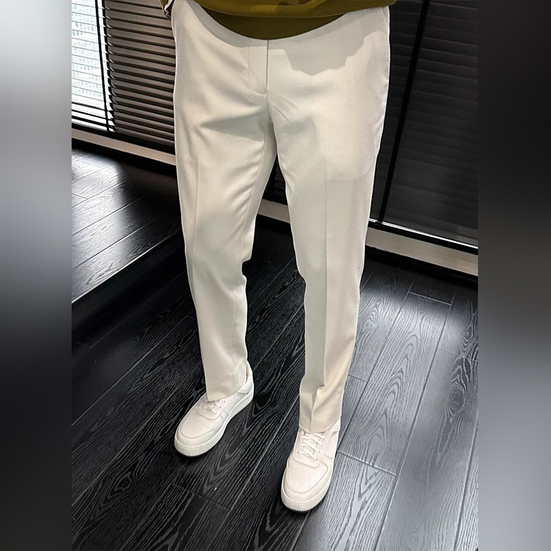卡其色休闲裤子男士2026年新款夏季薄款男裤高级感直筒西装裤男款