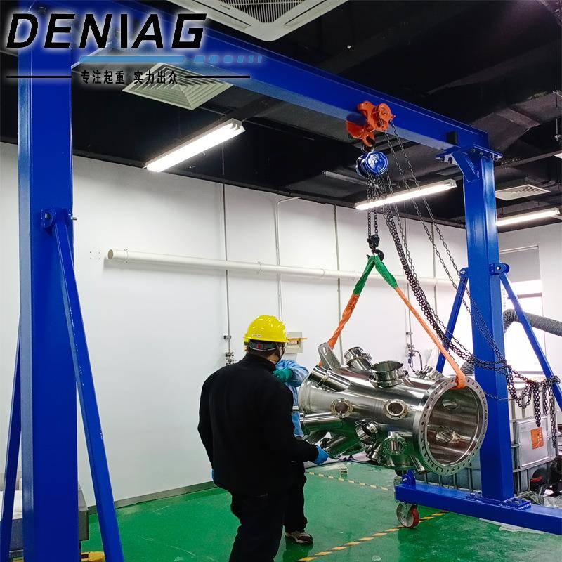 手拉式龙门架1t轻型门式起重机可拆卸式新款龙门吊