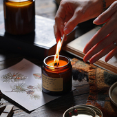 CB香薰手工蜡烛杯咖啡琥珀巧克力香卧室内非助眠安神家用香蜡烛薰