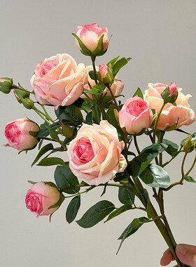 高档玫瑰花仿真花假花摆设家居餐桌电视柜装饰花艺摆件插花干花束