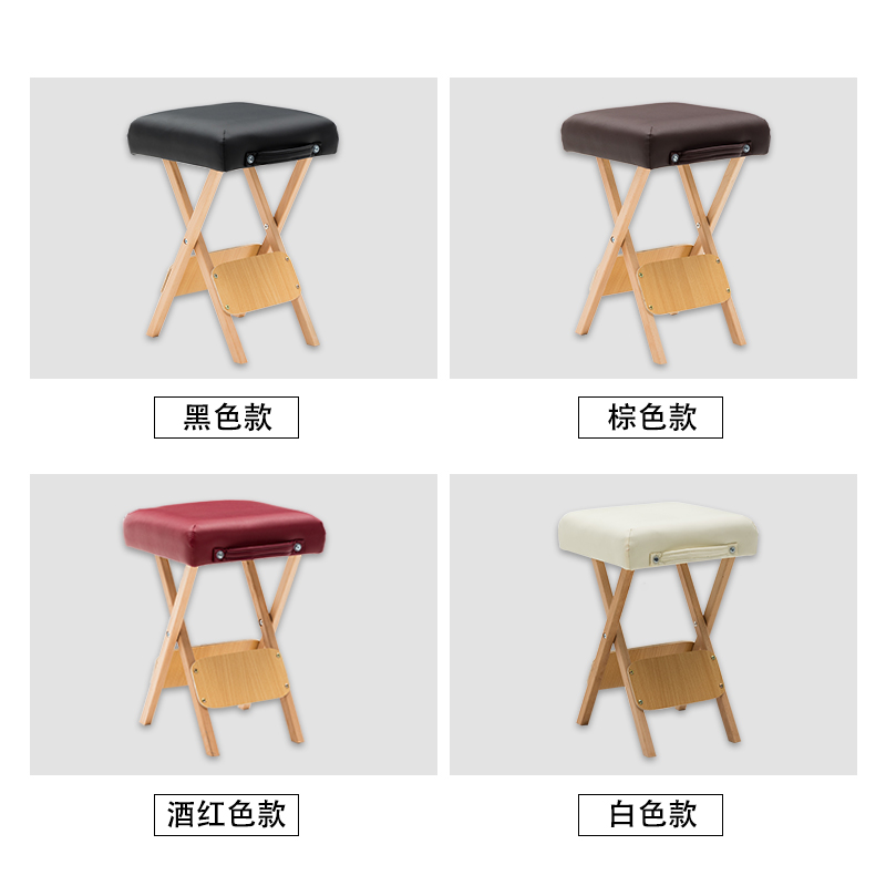 KYBJ美容折叠大工椅师傅椅专用按摩床美体针灸纹身凳推拿床凳木制