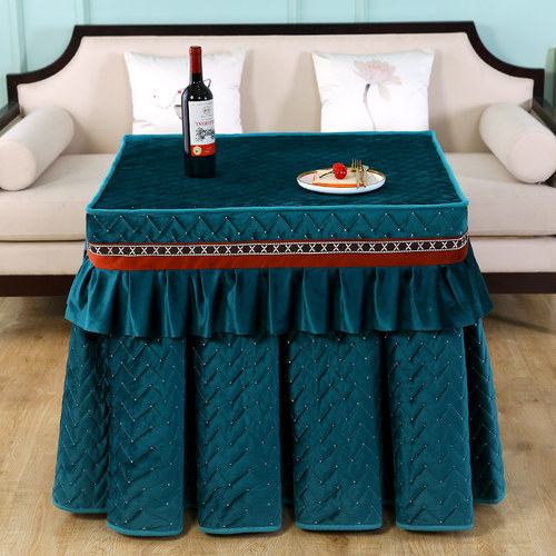 加厚麻将桌烤火桌子罩套正方形电炉罩加绒烤火被棉罩取暖炉桌布罩