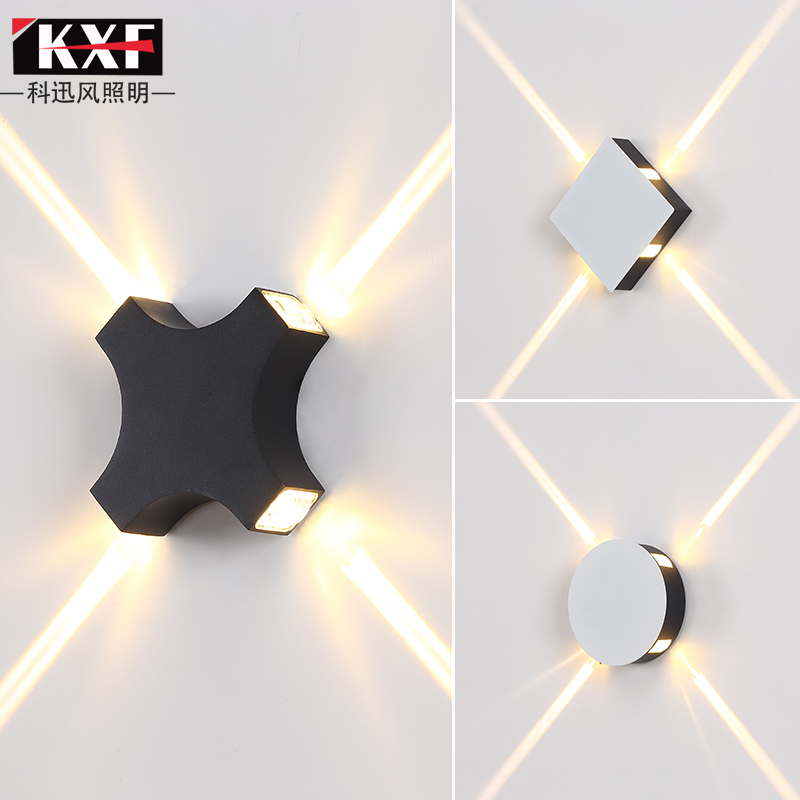led十字星光壁灯户外防水酒店会所外墙ktv背景墙创意光束造型灯具