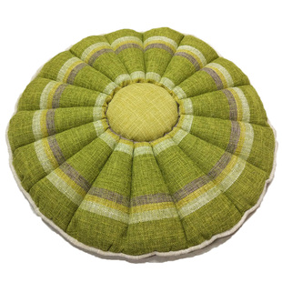 亚麻圆形坐垫透气可拆洗四季办公室久坐椅垫学生宿舍蒲团椅子屁垫