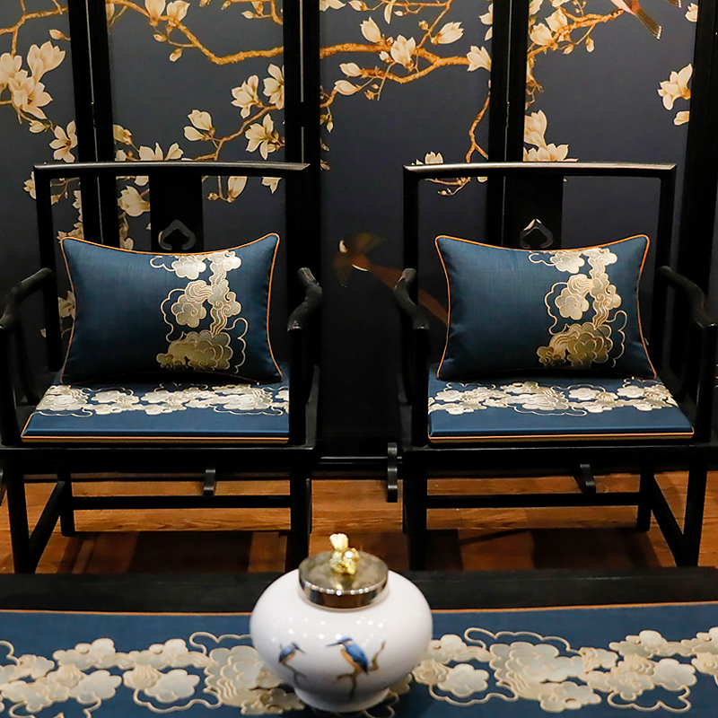 中式红木椅子坐垫防滑圈椅餐椅太师椅茶椅垫实木家具座椅垫子定制