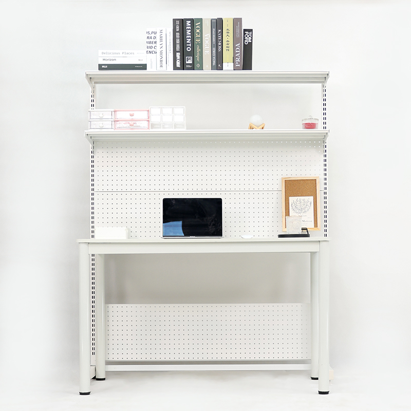 洞洞板书架五金多功能1.6米加固少女书房儿童书桌小红微博书同款