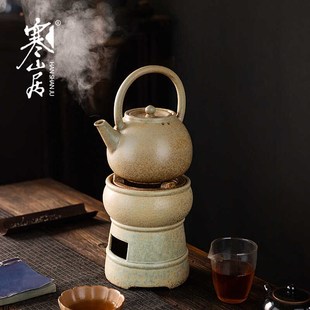 围炉煮茶烤火炉炭炉家用可干烧陶壶罐壶套装 寒山居老式 户外煮茶炉