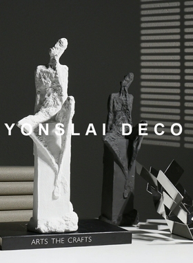 现代简约售楼处艺术抽象陶瓷人物雕塑摆件家居轻奢样板间软装饰品