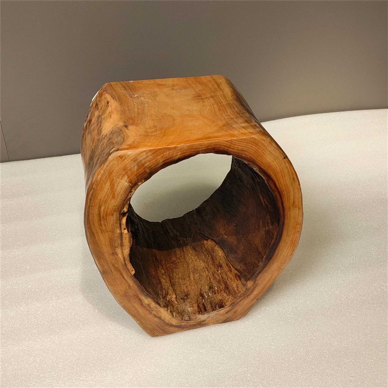 香樟木墩子实木空心原生态树桩根雕凳子茶几边桌民宿酒店装饰摆件
