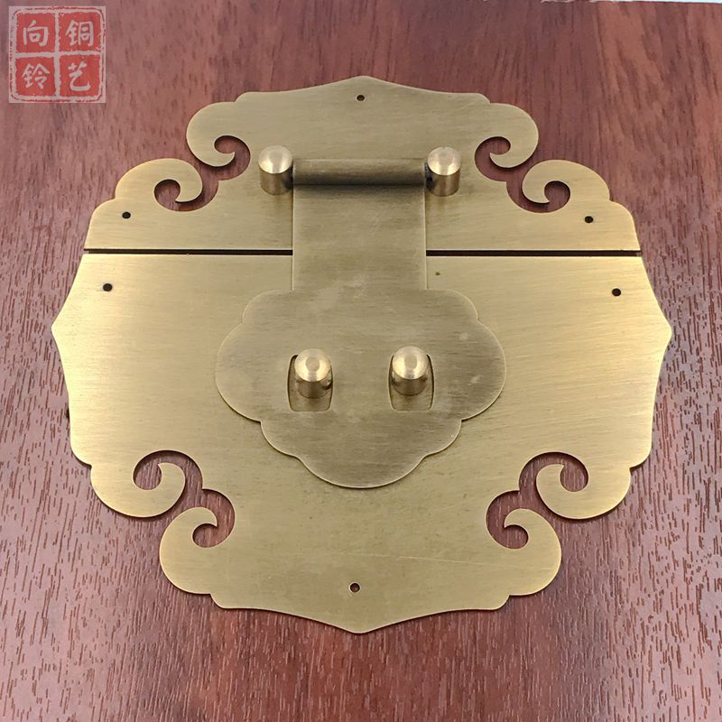 包角五金樟木箱铜配件 箱扣首饰盒箱牌仿古铜套件搭扣木箱子锁扣