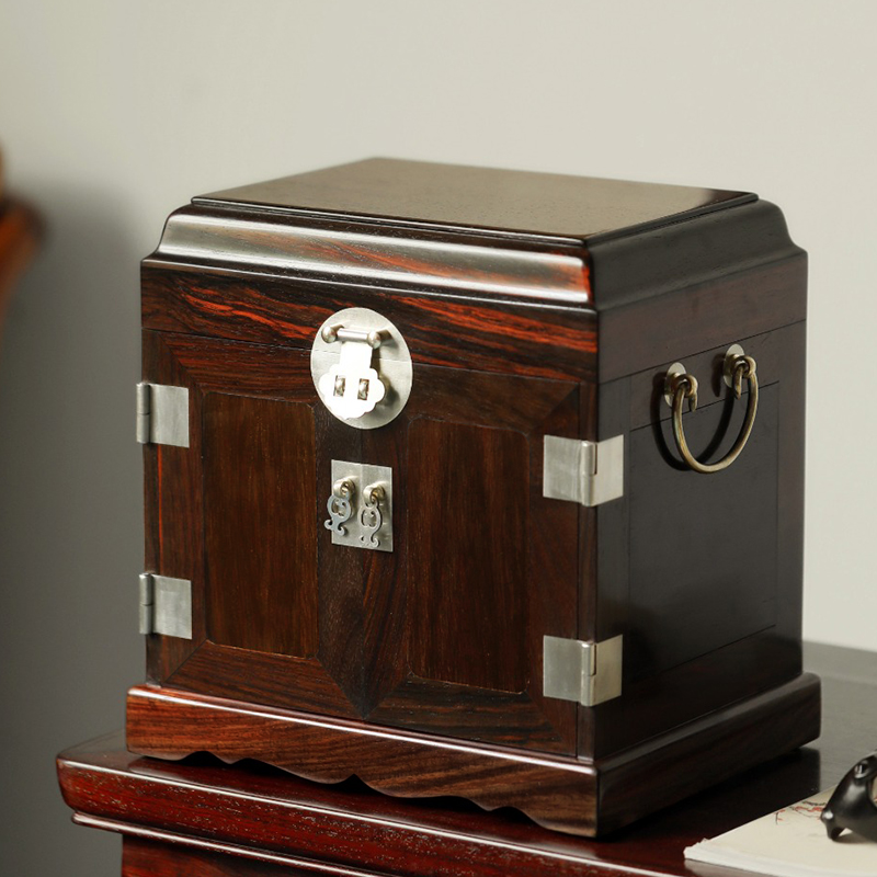 大红酸枝独板官皮箱首饰盒中式实木妆奁盒大容量红木珠宝箱收纳箱