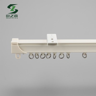 德裕直轨道白色顶装侧装铝合金静音顺滑单双轨道客厅卧室质保十年