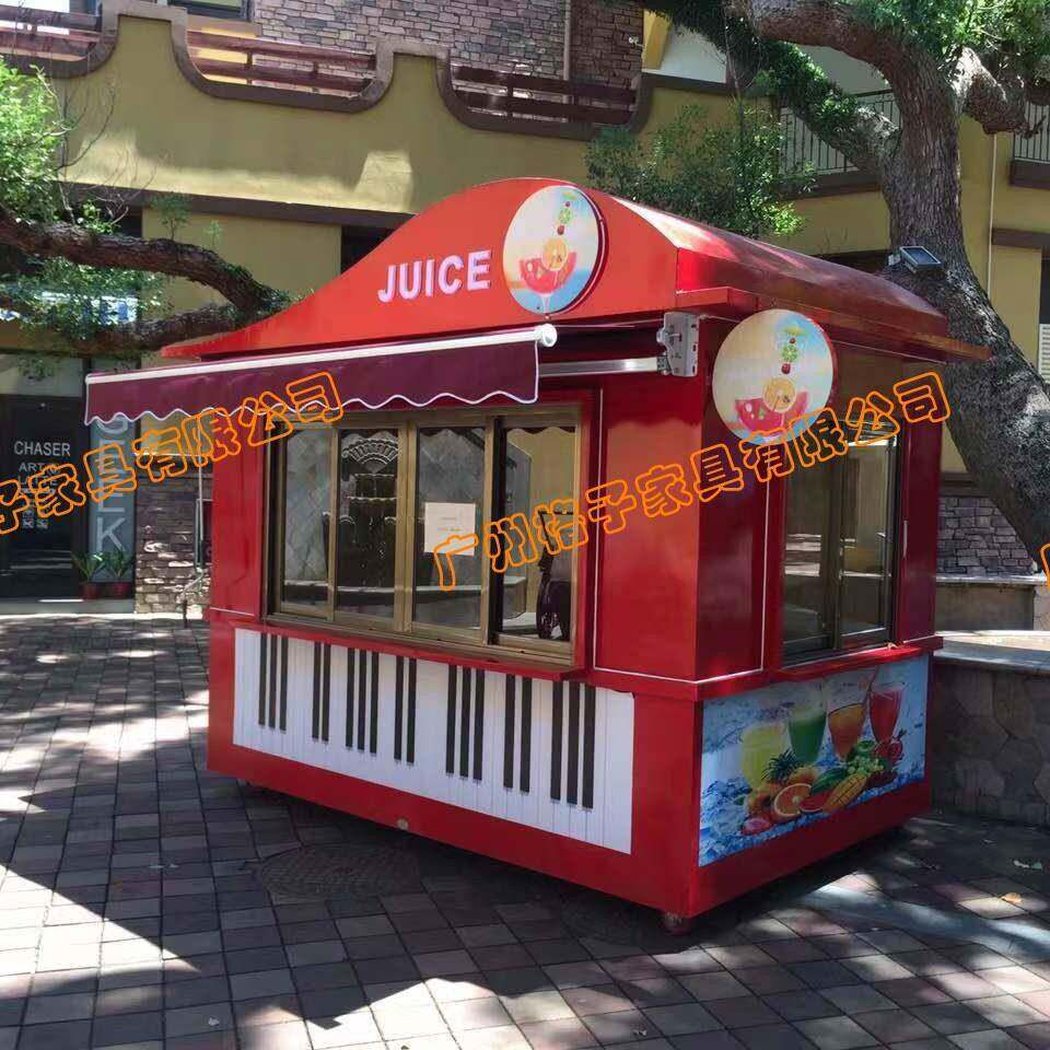 商业街咖啡移动餐车美食街小卖部胶囊餐车景区国潮风售货亭商铺