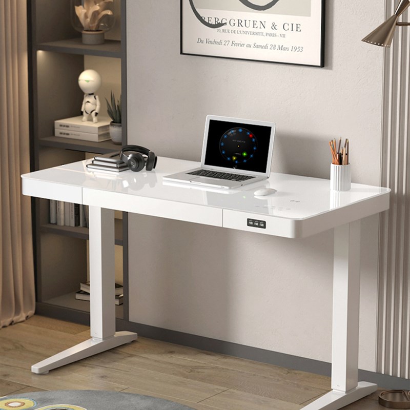Koble双电机电动升降桌办公桌家用钢化玻璃书桌学习桌升降电脑桌