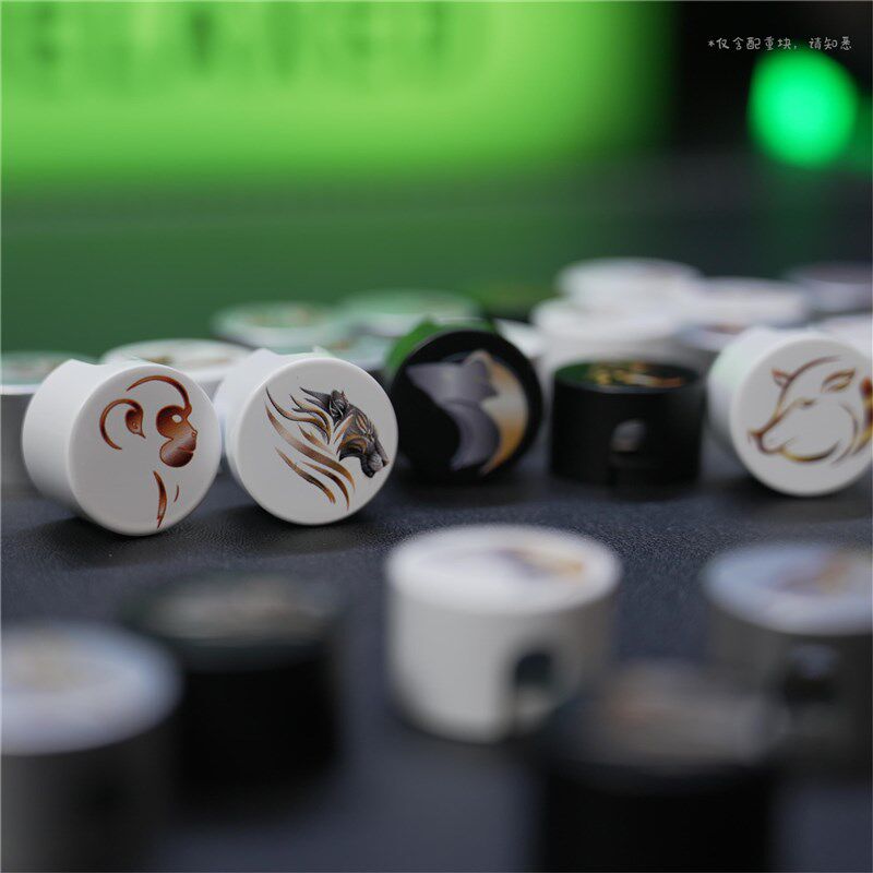 客制化键盘航插线专用金属磁吸铭牌常规数据线理线器键盘装饰
