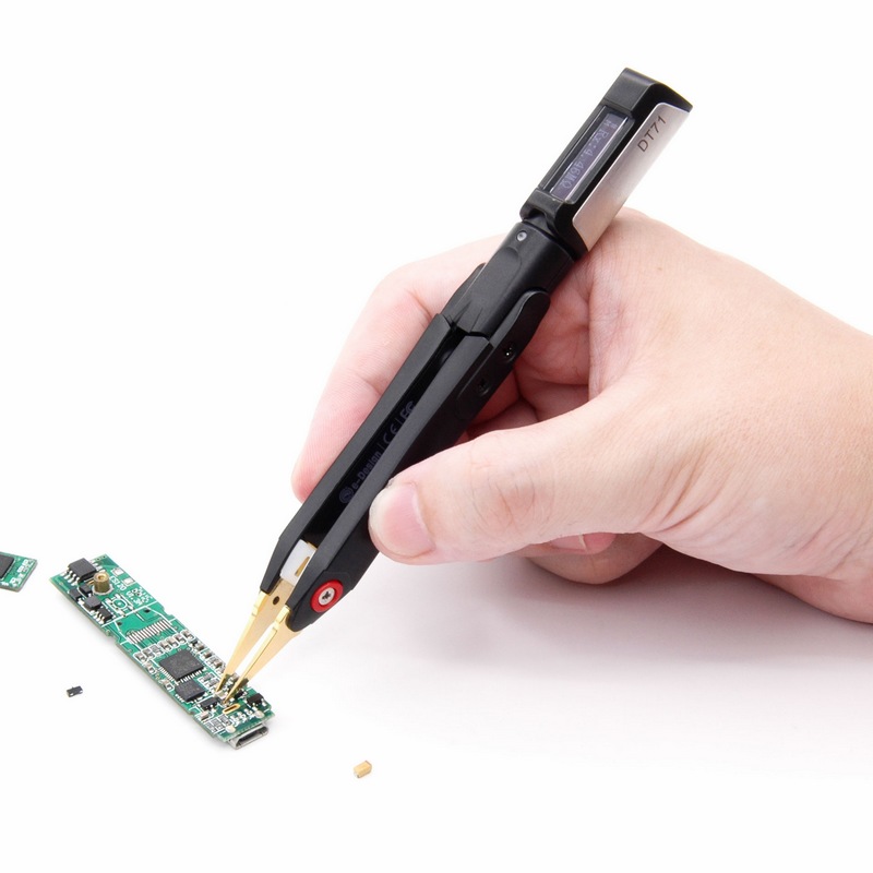 DT71智能迷你数字镊子手持电桥测量LCRDVF元器件信号发生器万用表