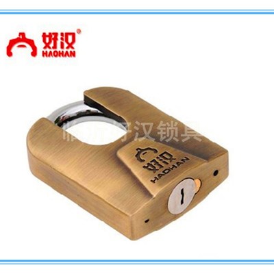 好汉锁具50A60A B级锁芯古铜色防撬防剪 防盗门大门半包挂锁包邮